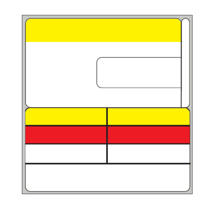 BLANK DIE 741 DIRECT THERMAL LABELS WITH REORDER TAB - 14741-1