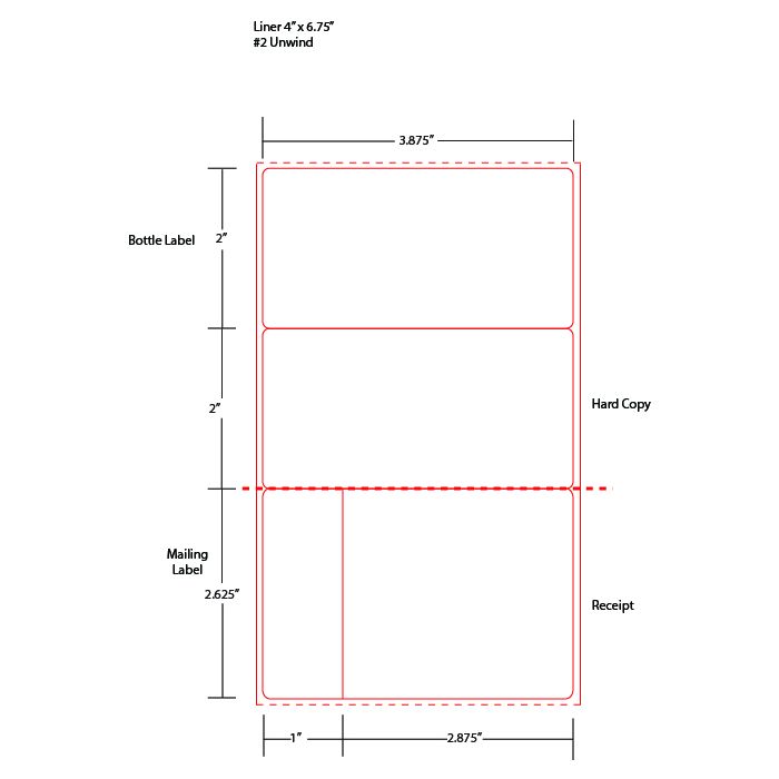BLANK - STYLE T - DIRECT THERMAL LABEL - 250 LABELS/ROLL - BLANK STYLE T-ADL