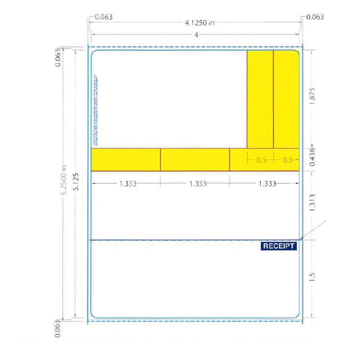BLANK - STYLE AP - DIRECT THERMAL LABEL - 500 LABELS/ROLL