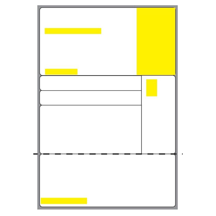 BLANK - STYLE P - DIRECT THERMAL LABEL - 250 LABELS/ROLL