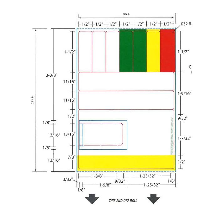 BLANK - STYLE GA - DIRECT THERMAL LABEL - 350 LABELS/ROLL