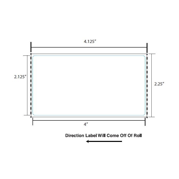BLANK - STYLE L - DIRECT THERMAL LABEL - 500 LABELS/ROLL
