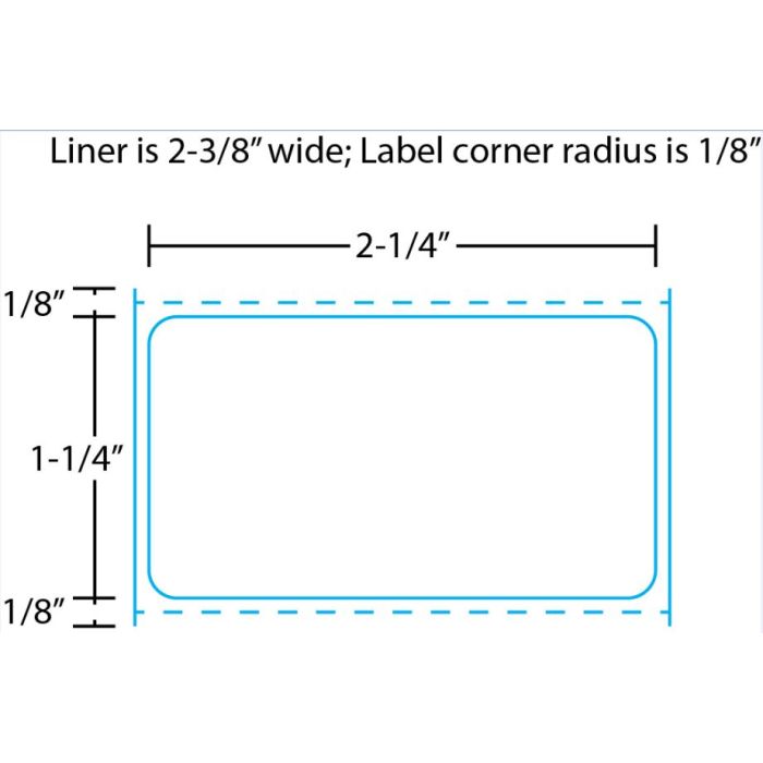 BLANK - DIRECT THERMAL LABEL - 225 X 125 - 4 ROLLS/CASE - DT225125-3PA