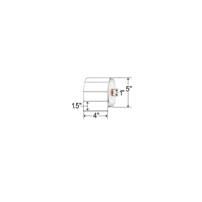 RDT4-400150-1P DIRECT THERMAL LABEL - 4 X 1-1/2 - 12 ROLLS/CASE - DT400150-1PA