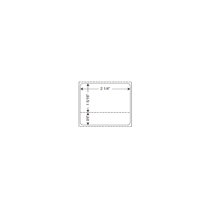 BLANK OPUS - DIRECT THERMAL LABEL - 2-1/4 X 1-7/8 - PSOXDT-DS