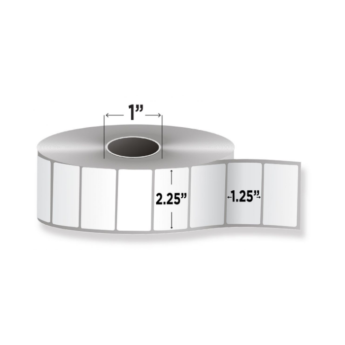 BLANK - DIRECT THERMAL LABEL - 225 X 125, 12 ROLLS/CASE - DT-225125-1PA