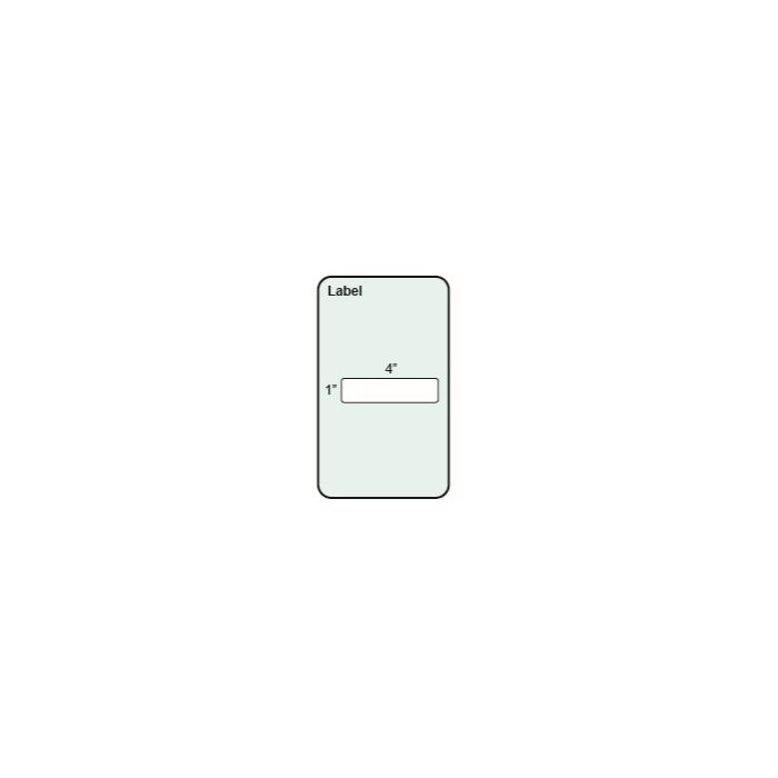 BLANK - DIRECT THERMAL LABEL - 4 X 1 - 12 ROLLS/CASE