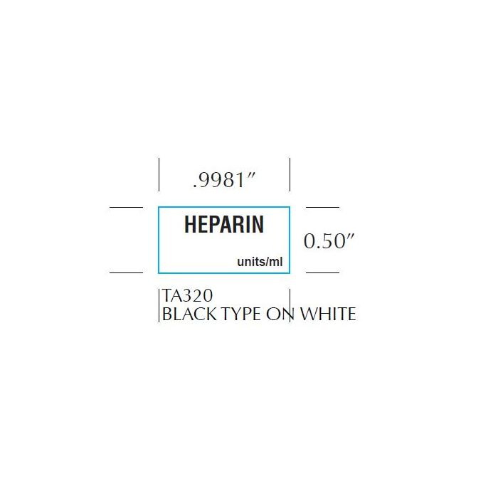 ANESTHESIA TAPE - 1/2 X 500 - HEPARIN - TA320-DS