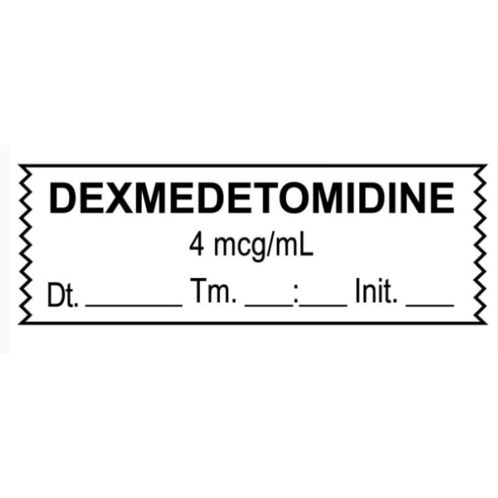 ANESTHESIA TAPE - 1-1-2 X 1/2 - DEXMEDETOMIDINE - 4MCG/ML