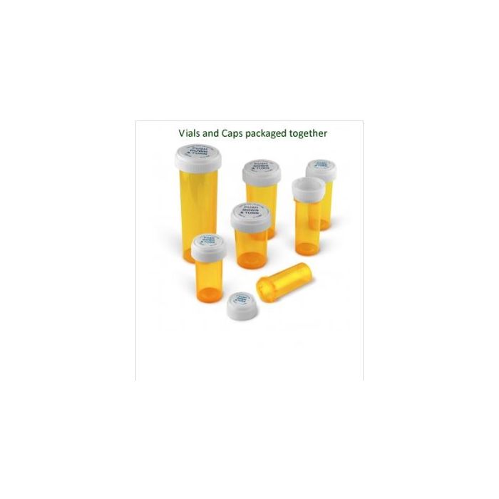 SECURE REVERSIBLE VIAL - WITH CAP - SAVER SETS - 8 DRAM - V8808