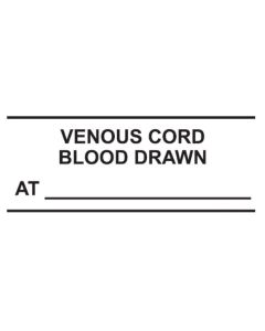 VENOUS CORD BLOOD DRAWN AT