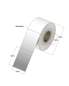 BLANK - DIRECT THERMAL LABEL - 4 X 6 - 4 ROLLS/CASE