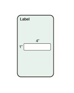 BLANK - DIRECT THERMAL LABEL - 4 X 1 - 12 ROLLS/CASE