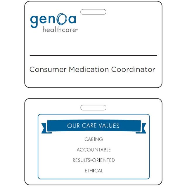 CUSTOM GENOA HEALTHCARE BLANK CONSUMER MEDICATION COORDINATOR - GH-NB-CMC