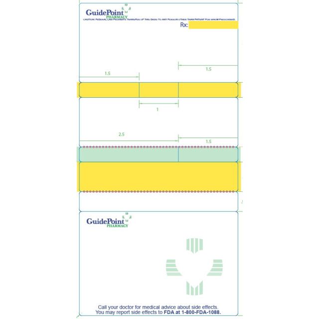 CUSTOM GUIDEPOINT DIRECT THERMAL RX LABEL - GUIDEPOINT-ADL
