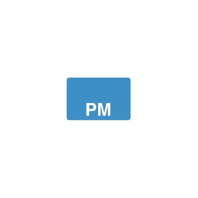 PM REVERSE PRINT WHITE ON BLUE 125 X 1 - MT1.25PM-BLU1C