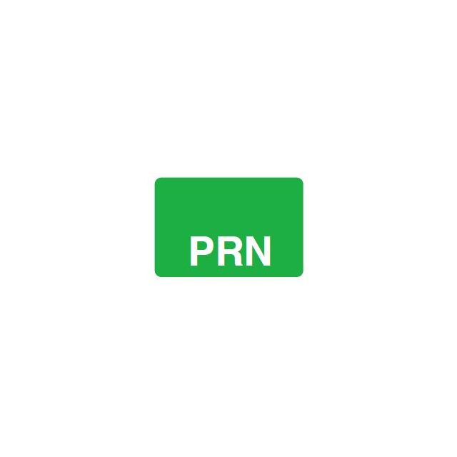 PRN REVERSE PRINT WHITE ON GREEN 125 X 1 - MT1.25PRN-GRN1C