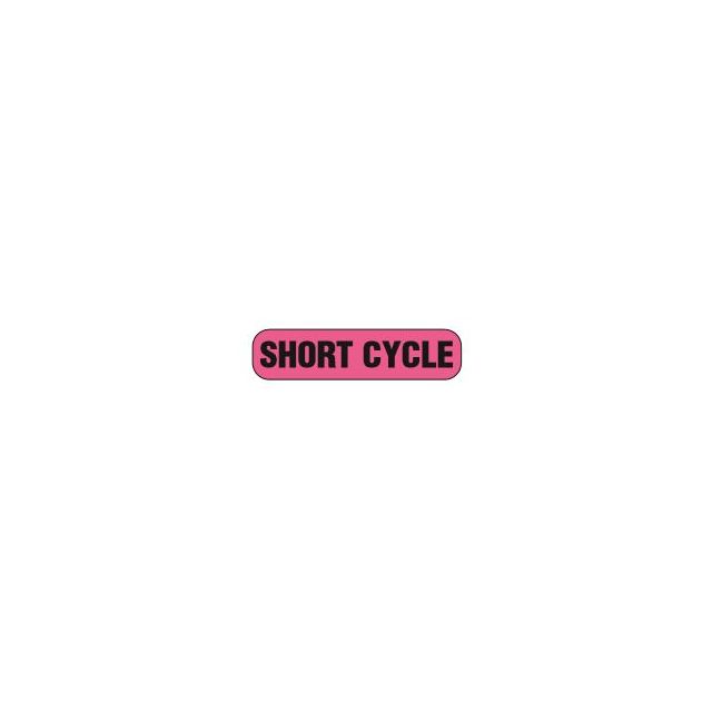 AUXILIARY LABEL - 1-9/16” X 3/8” - SHORT CYCLE - PM1SHORTCYCLEPK