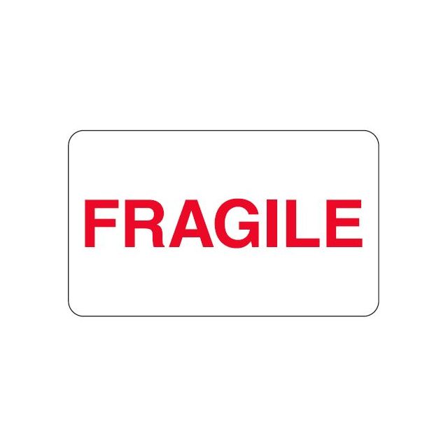 AUXILIARY LABEL - 2-1/2 X 1-1/2 - FRAGILE - PM8FRAGILE