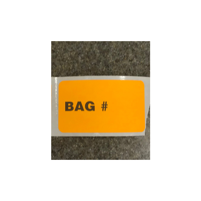 AUXILIARY LABEL - 1-3/4" X 1" - BAG # - PM9BAG