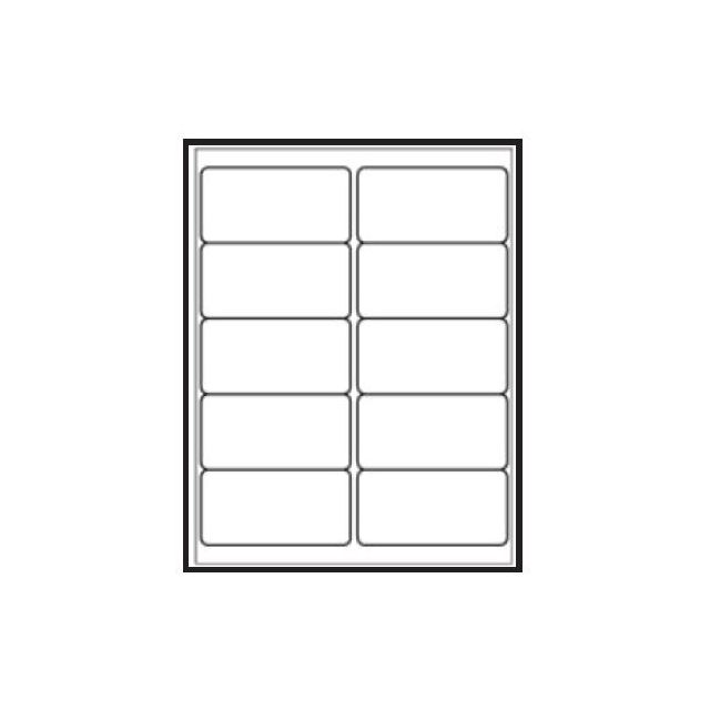 37600L BLANK WHITE - LASER LABELS 2 X 4 - 10-UP