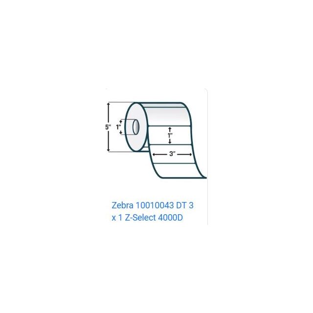 10010043 LABEL DIRECT THERMAL 3 X 1 Z-SELECT - 10010043