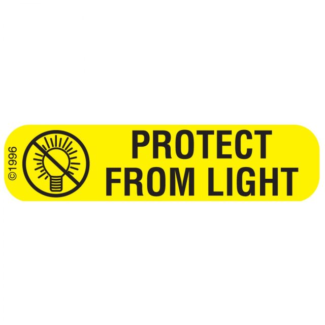 WARNING LABEL - 1-9/16 X 3/8  PROTECT FROM LIGHT - 1684