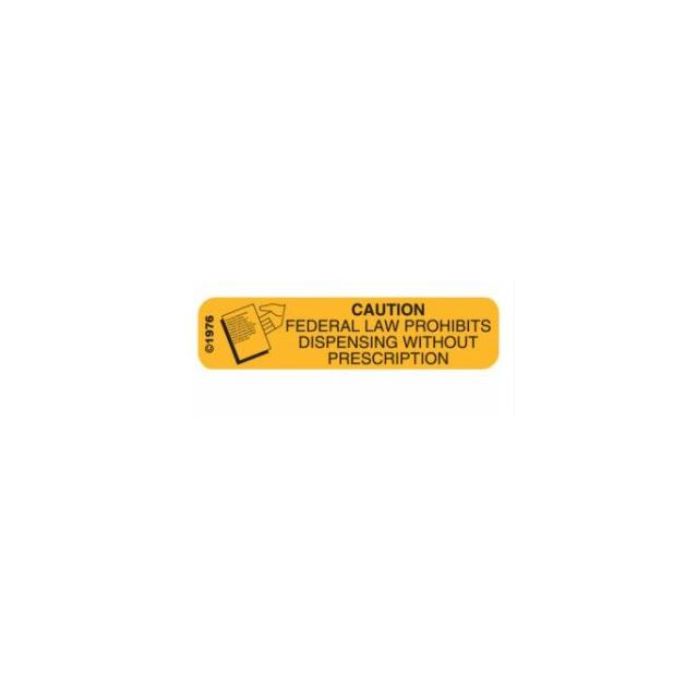 #1-82G WARNING LABEL 1-9/16" X 3/8" CAUTION FEDERAL LAW PROHIBITS... - 182