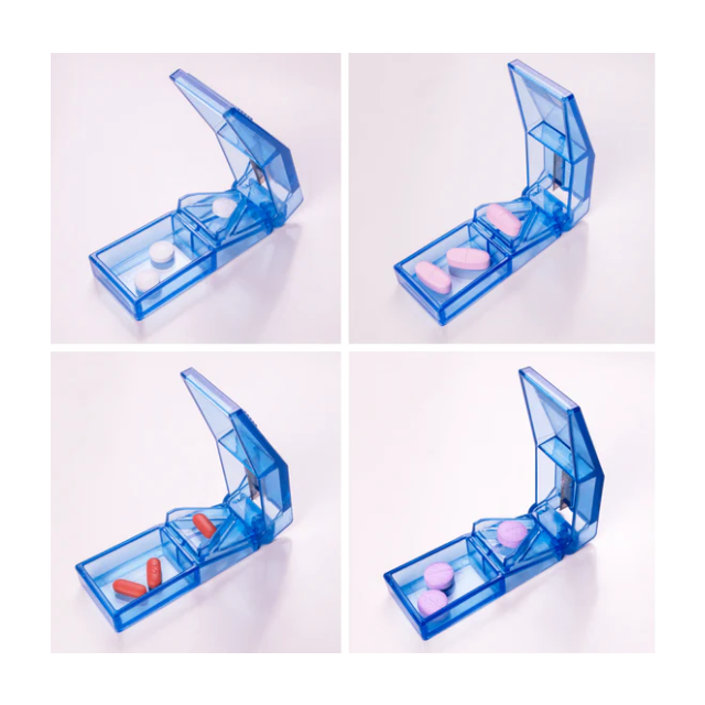 PILL CUTTER / SPLITTER - CLEAR BLUE