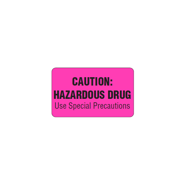 AUXILIARY LABEL - 2-1/2 X 1-1/2 - CAUTION: HAZARDOUS DRUG - 700CHDU