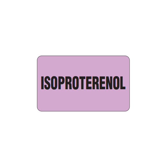 AUXILIARY LABEL - 2-1/2 X 1-1/2 - ISOPROTERENOL - 700ISOP