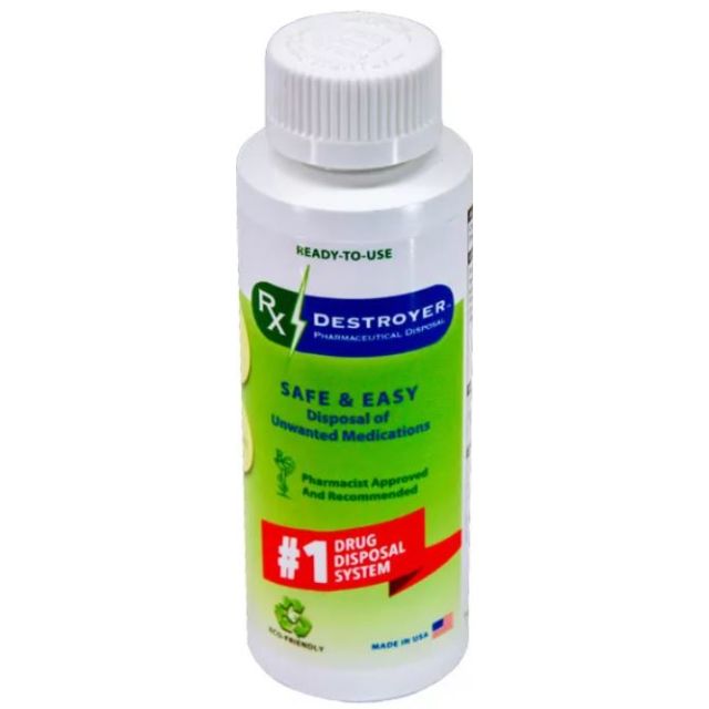 RX DESTROYER™ 4 OZ BOTTLE INSTANT DRUG DISPOSAL SYSTEM - AMD01