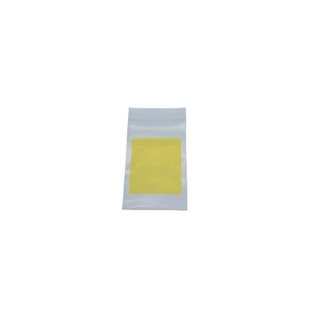 CLEAR RECLOSABLE BAG 3" X 5" YELLOW BLOCK  4MIL - AMS29