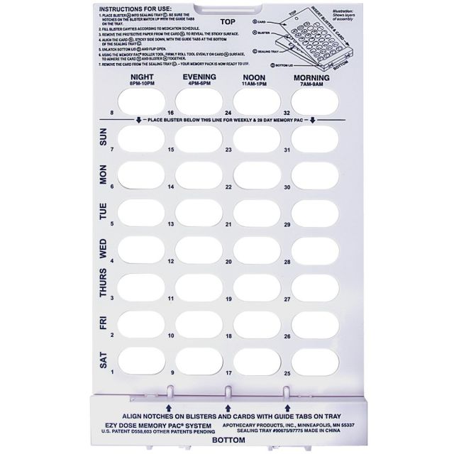 90675 28/31-DAY COLD SEAL TRAY - AP90675