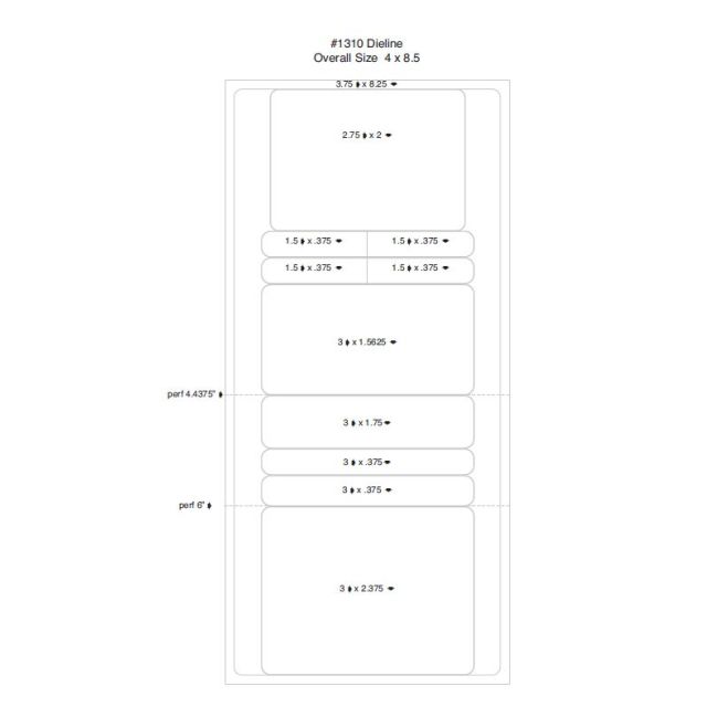 BLANK 85 X 4 LASER RX LABELS - BLANK1310-ADL