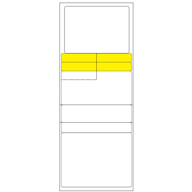 BLANK STYLE A DIRECT THERMAL RX LABELS - BLANK STYLE A