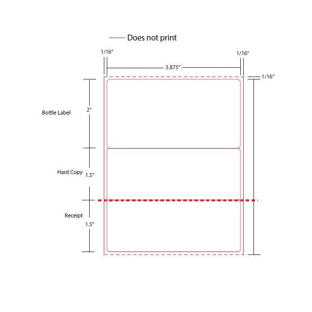 BLANK STYLE S DIRECT THERMAL LABEL 500 LABELS/ROLL, 12 ROLLS/CASE - BLANK STYLE S-ADL