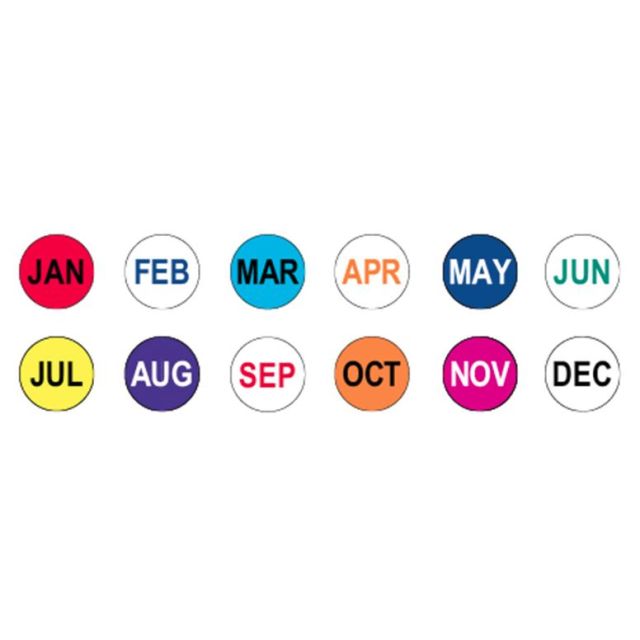 12 MONTH 3/4 CIRCLE LABEL KIT - CR.75MONTH-KIT