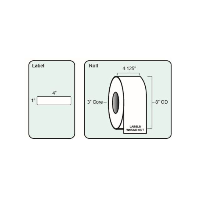 RDT4-400100-3P DIRECT THERMAL LABELS 4 X 1 - DT400100-3PA