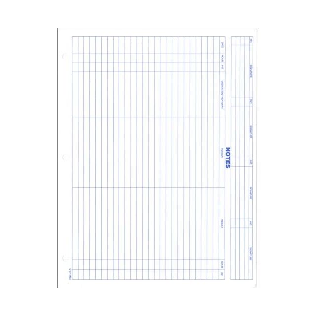 BLUE 1 COLOR MEDSHEET WITH BLANK FRONT - 2000/CASE - G-0/1-MS2