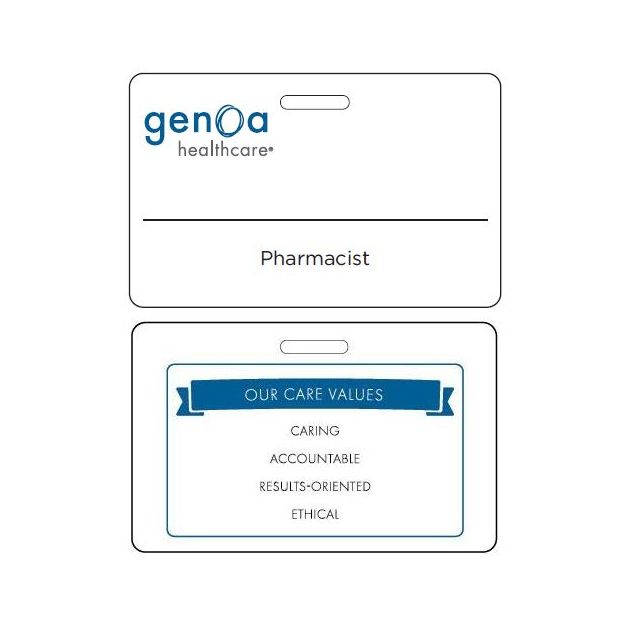 CUSTOM GENOA HEALTHCARE BLANK PHARMACIST NAME BADGE - GH-NB-P