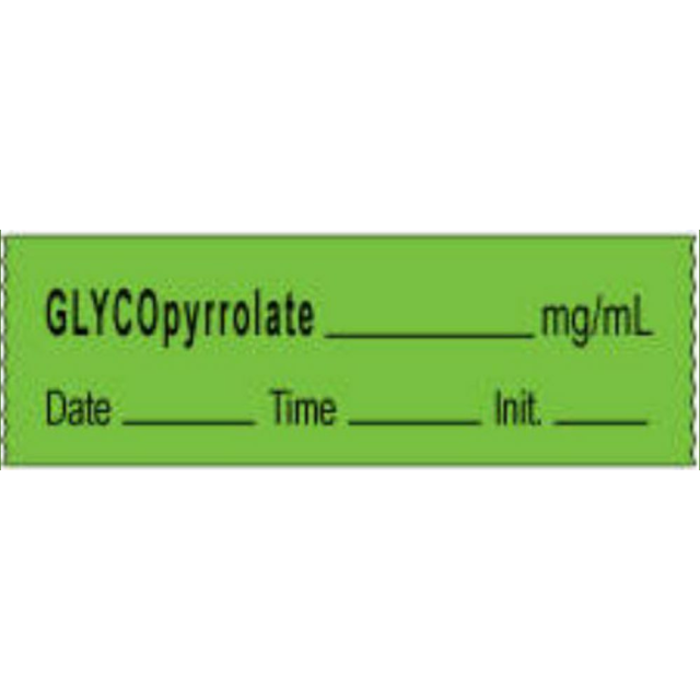 59726215 ANESTHESIA TAPE GLYCOPYRROLATE MG/ML