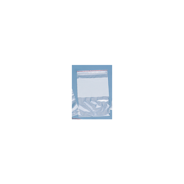 7557 9' X 12 RECLOSABLE ZIP BAG, WHITE BLOCK 2ML, 100/PACK - H7557-J