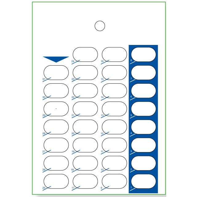 300-25 31 CT HEAT SEAL COUNTDOWN CARD - J300-25