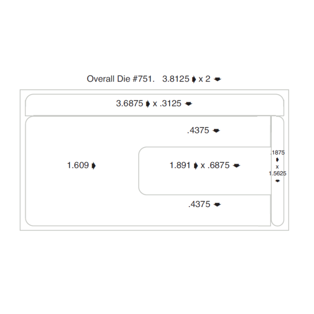 BLANK DIRECT THERMAL LABELS DIE 751-752 - J751-752DT