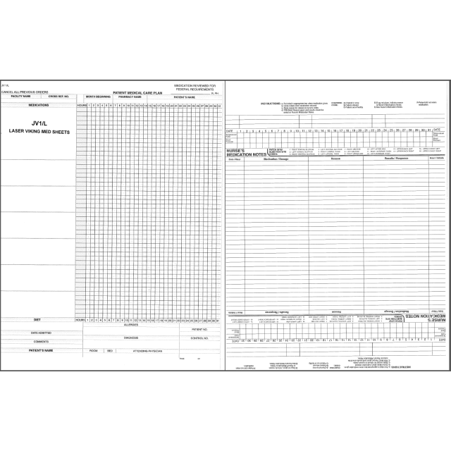 LASER VIKING MEDSHEET - 2000/CASE - JV1/L