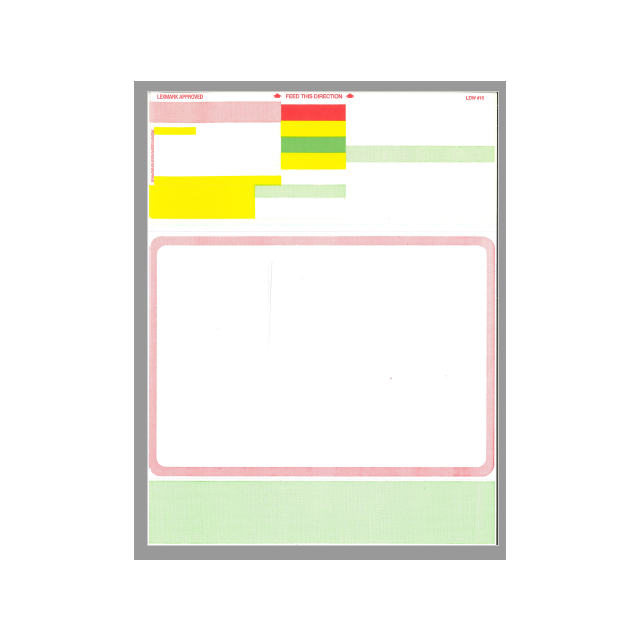 BLANK LASER DUAL WEB RX FORM - 8-1/2 X 11 - LDW15