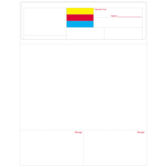 BLANK LASER DUAL WEB RX FORM - 8-1/2 X 11 - LDW34