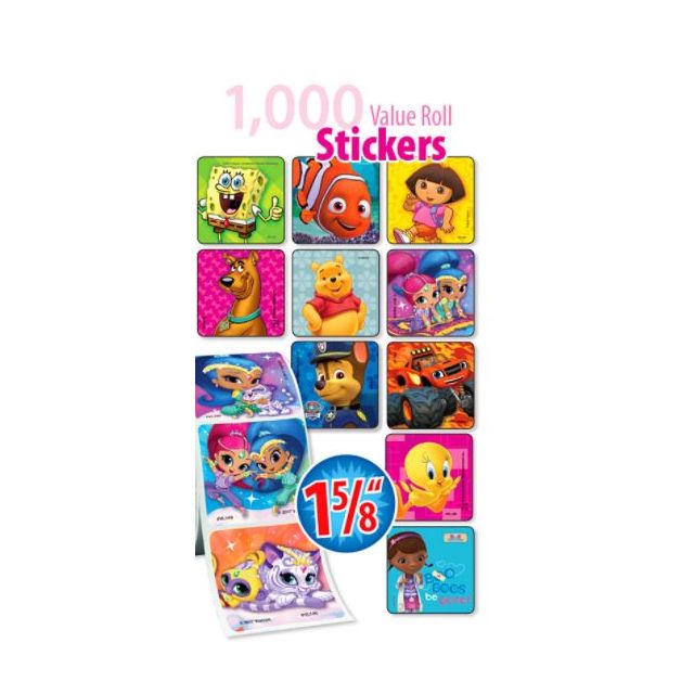 VALUE ROLL STICKER SAMPLER 1,000 STICKERS - MBVLRS