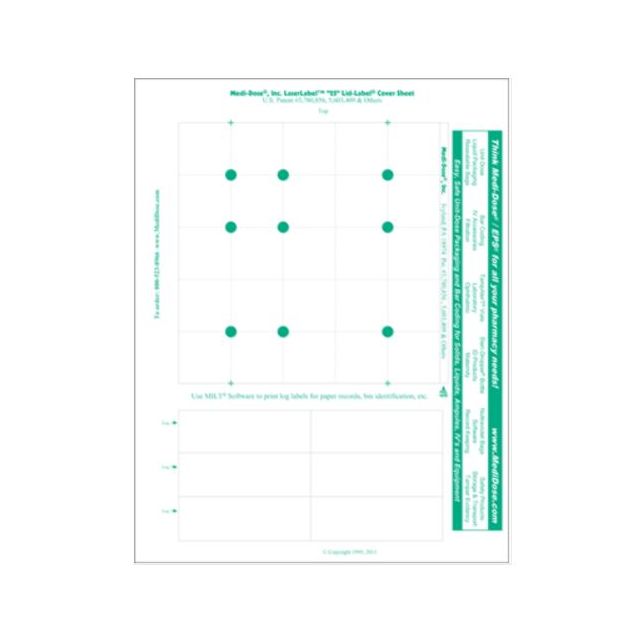 LASERLABEL LID-LABEL COVERS - MD242GREEN